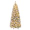 Flocked Christmas Tree with Pine Needles and LED Lights